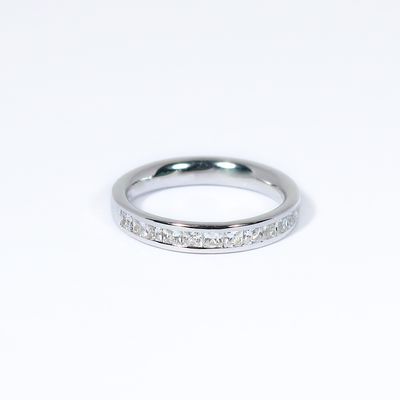 Half Eternity Princess Cut Diamond Channel Ring