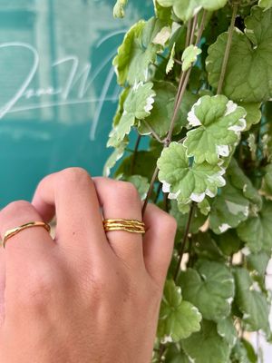 18ct Gold Cyclone 3 Ring