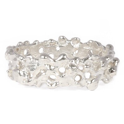 Silver Narrow Filigree Ring