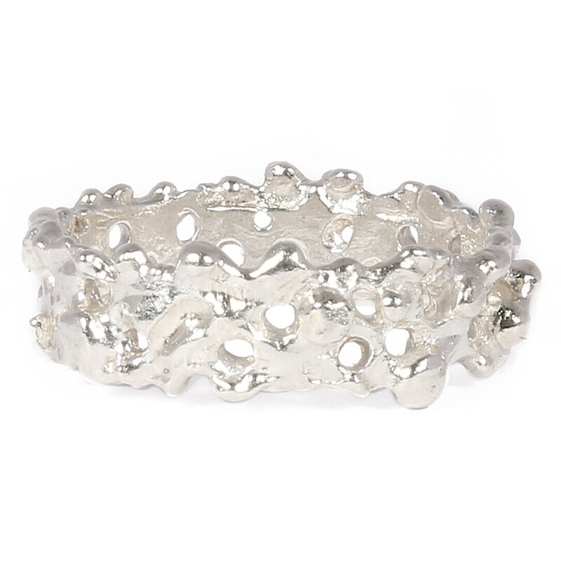 Silver Narrow Filigree Ring