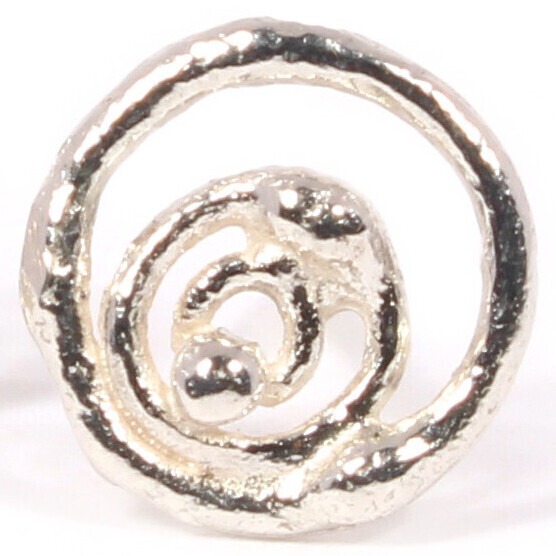 Silver Montana Swirl Stud Earrings (8mm diameter)