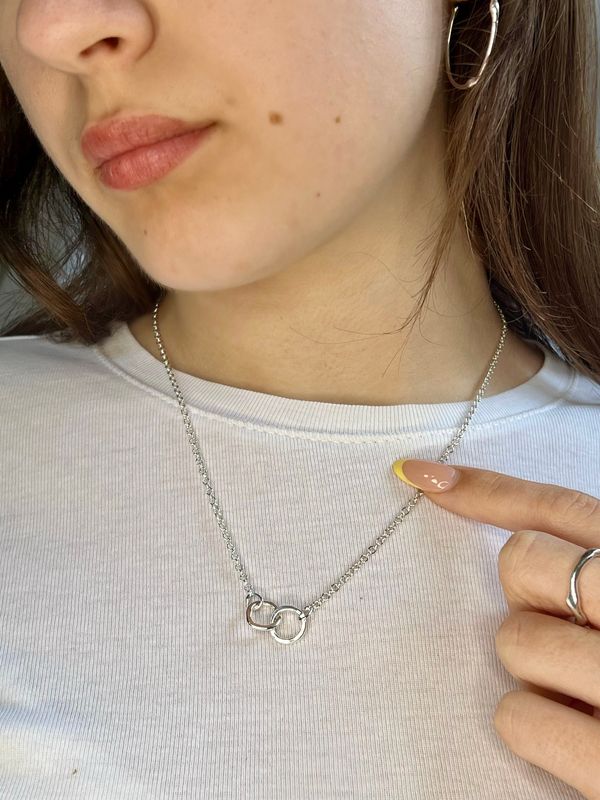 Silver 10mm Cyclone 2 Necklace