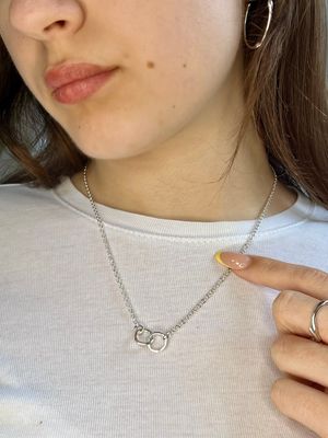 Silver 10mm Cyclone 2 Necklace