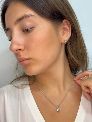 18ct White Gold Aquamarine  Pucci Pendant