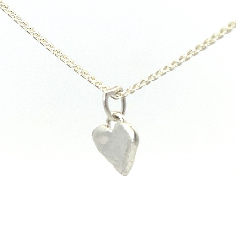 Silver Heart Pendant &amp; Chain (10mm wide)