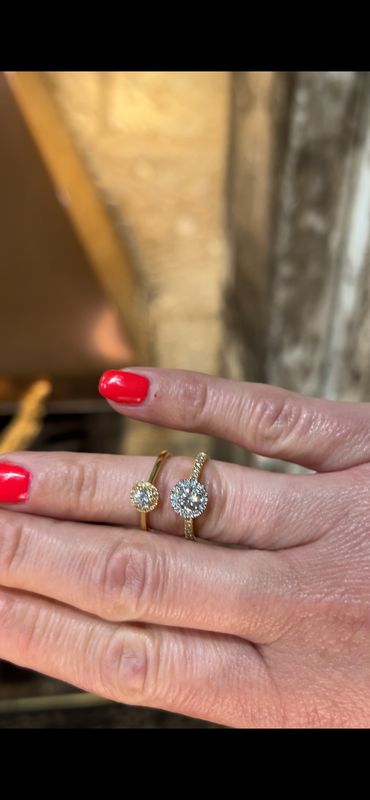 18ct Gold Claw Set 0.30ct Diamond Halo Ring