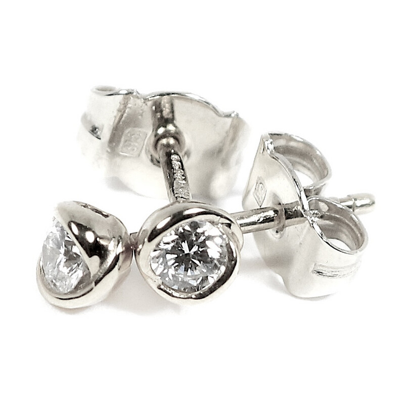 Platinum Diamond 0.50ct Rosebud Stud Earrings