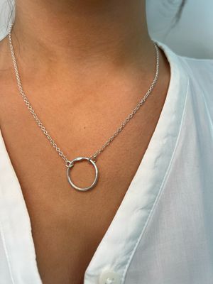 Silver 20mm Cyclone 1 Necklace