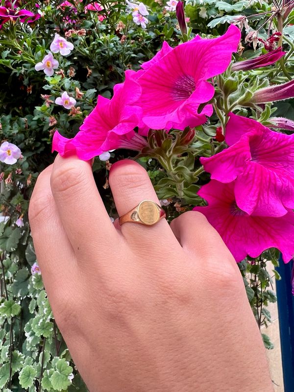9ct Yellow Gold 10x8mm Oval Signet Ring