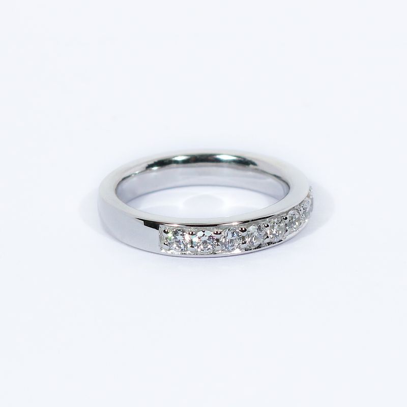 Half Eternity Grain-Set Diamond Ring