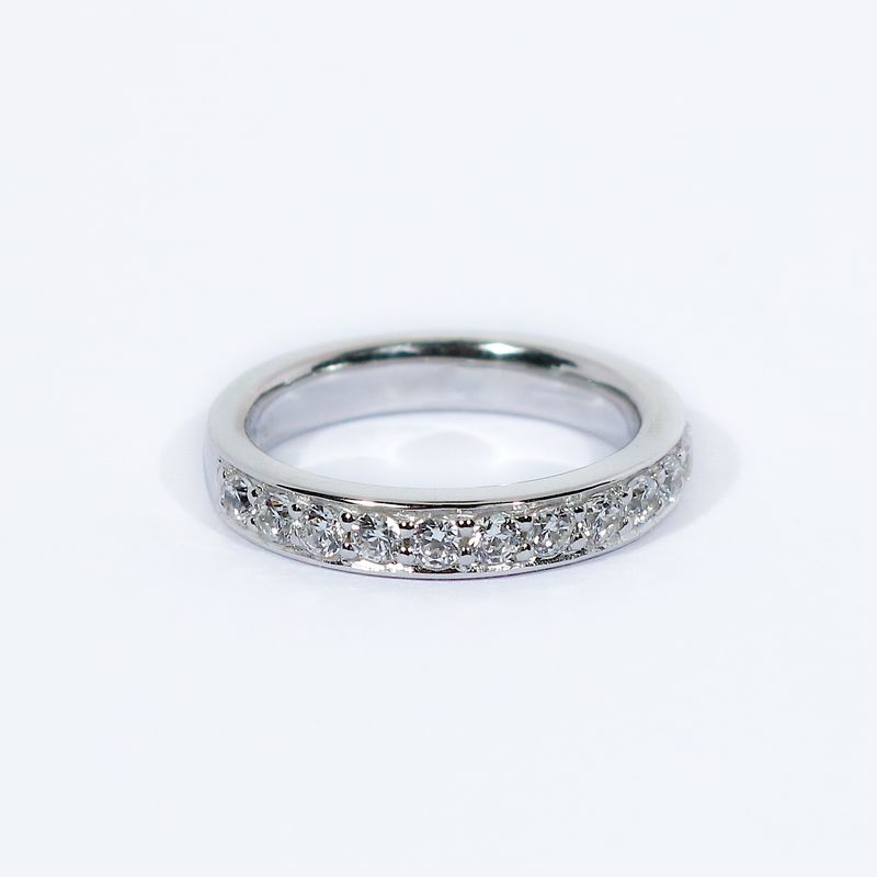 Half Eternity Grain-Set Diamond Ring