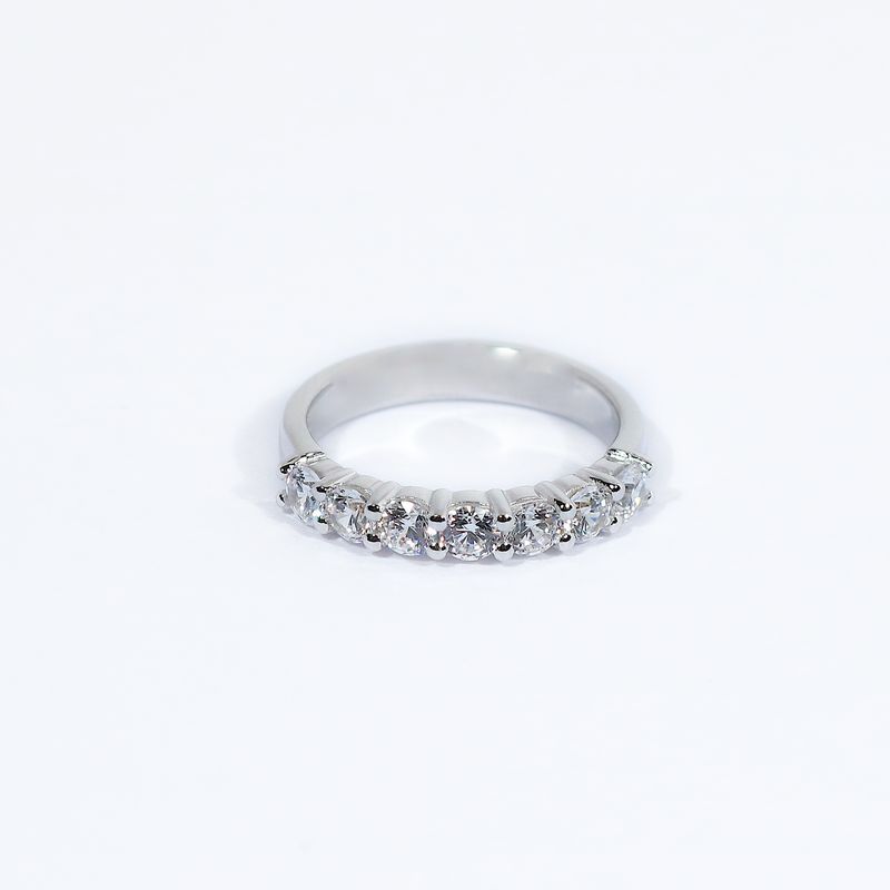 Classic Claw-Set Half Eternity Diamond Ring