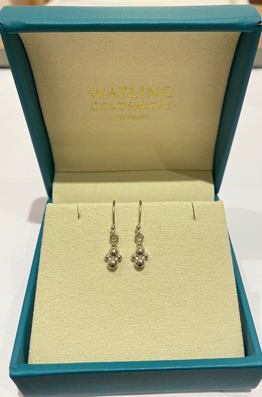 Silver Champagne Drop Earrings