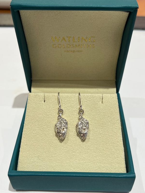 Silver Driftwood Drop Earrings