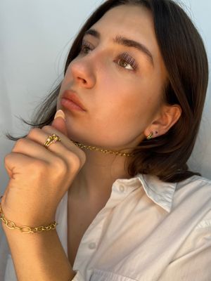 18ct Gold Aurelia Oval Link Bracelet