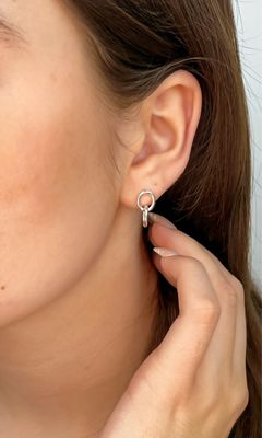 ​Silver Fleur Stud Earrings