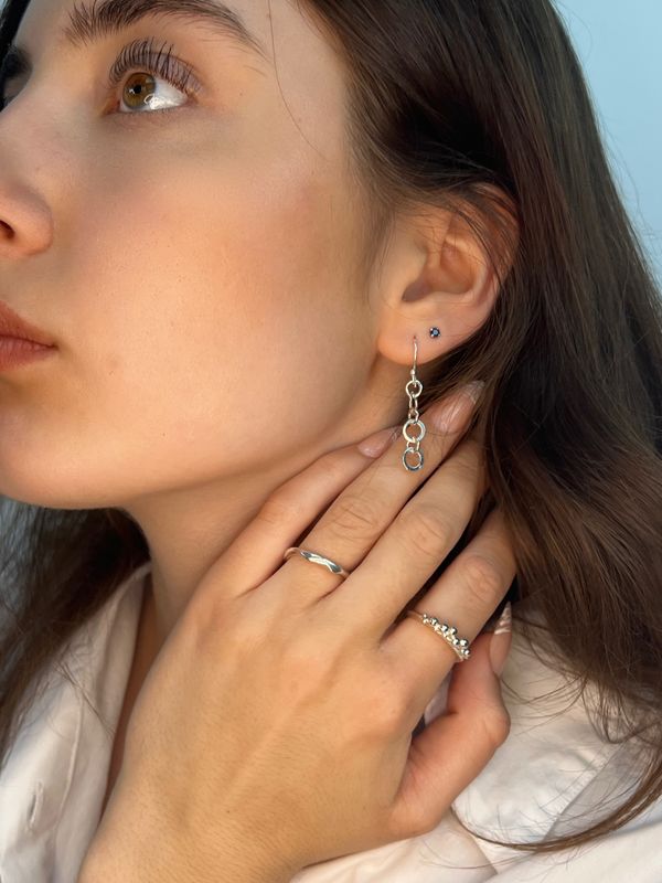 Silver ​Lucian Drop Earrings -40mm
