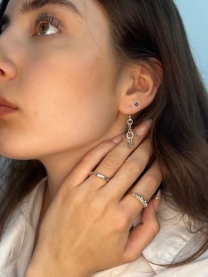 Silver ​Lucian Drop Earrings -40mm