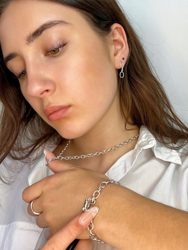 ​Silver Aurelia Stud Earrings