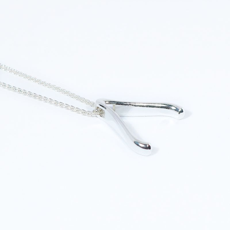 Silver Wishbone Ring Keeper Pendant