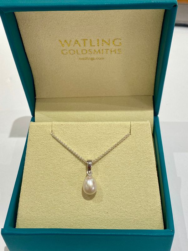 Silver Freshwater White Pearl Pendant