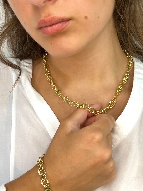 18ct Yellow Gold Entwine 18" Chain