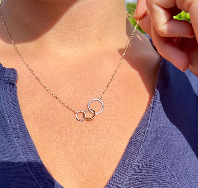 9ct Gold Trinity Links Necklace