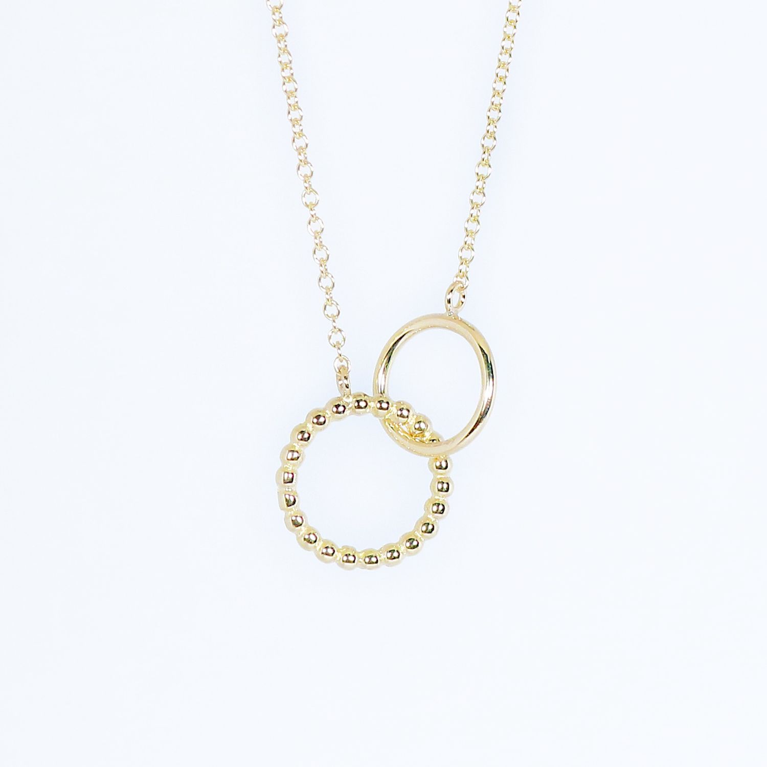 9ct Yellow Gold Interlocking Circle Necklace