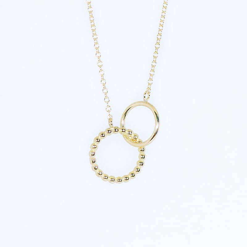 9ct Yellow Gold Interlocking Circle Necklace