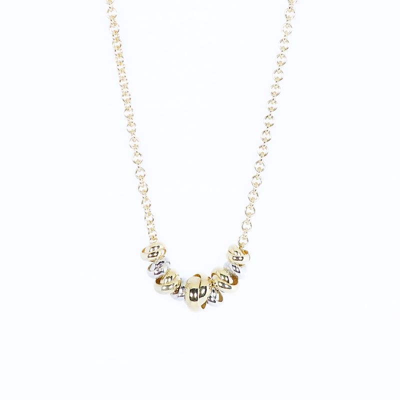 9ct Yellow &amp; White Gold Love Knot Necklace