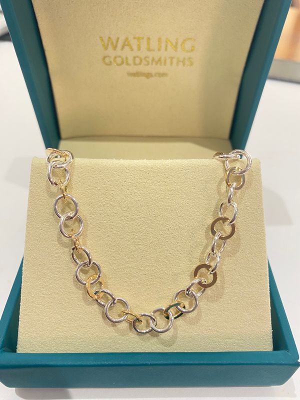 Silver &amp; 14ct Gold Lucian Bracelet