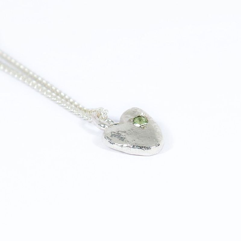 Personalised Gemstone Heart Pendants