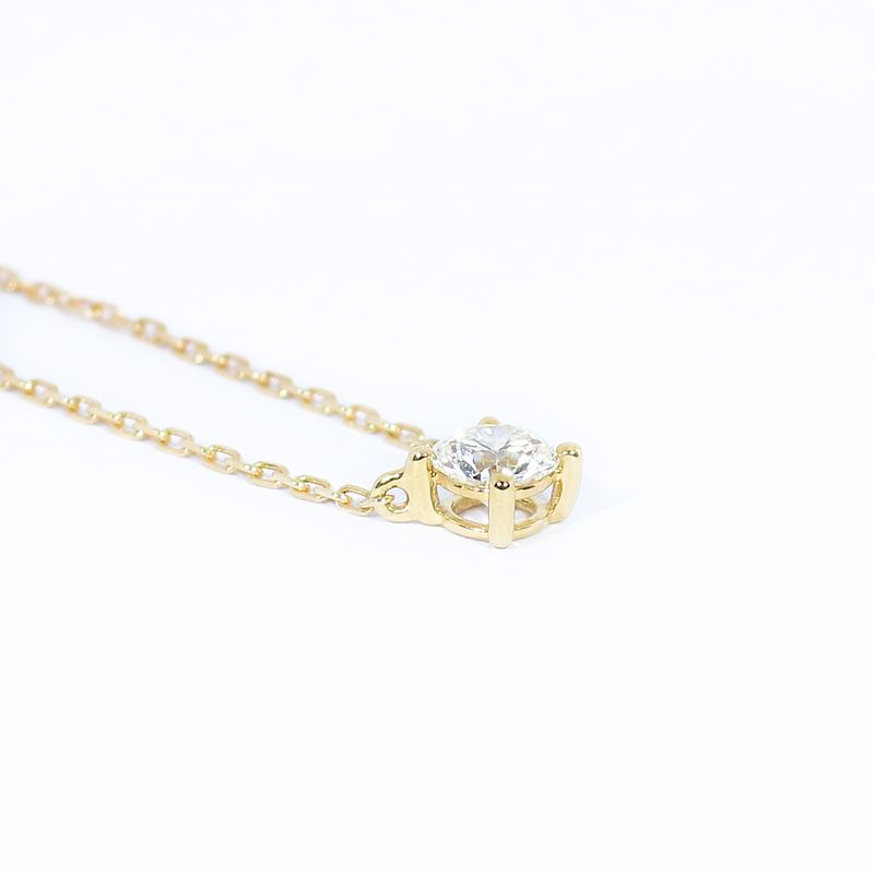 18ct Gold Solitaire Claw Set Diamond Necklace