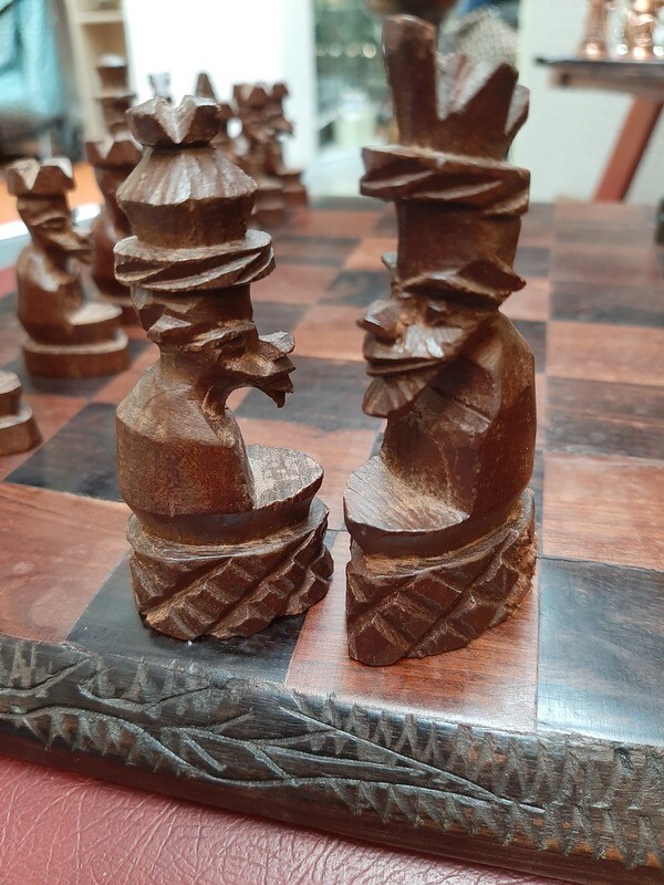 Vintage wooden set from Africa - Malawi