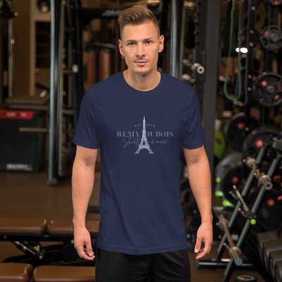 REMY DUBOIS PARIS Short-Sleeve Unisex T-Shirt - logo print with Eiffeltower