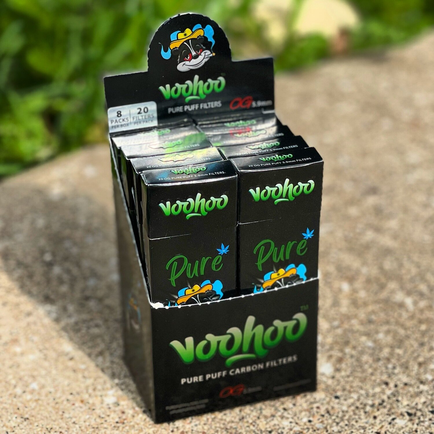 Box of Voohoo OG 5.9mm Filters (160 Filters Per Box - 8 Packs, 20 Filters Per Pack)