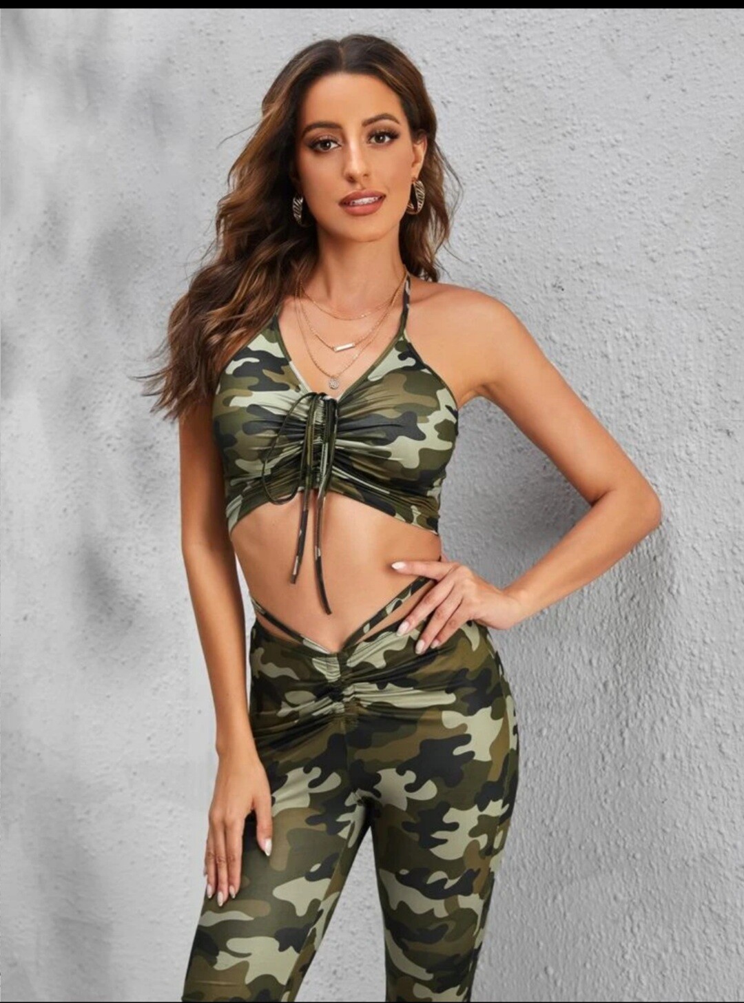 Camo Print Drawstring Set