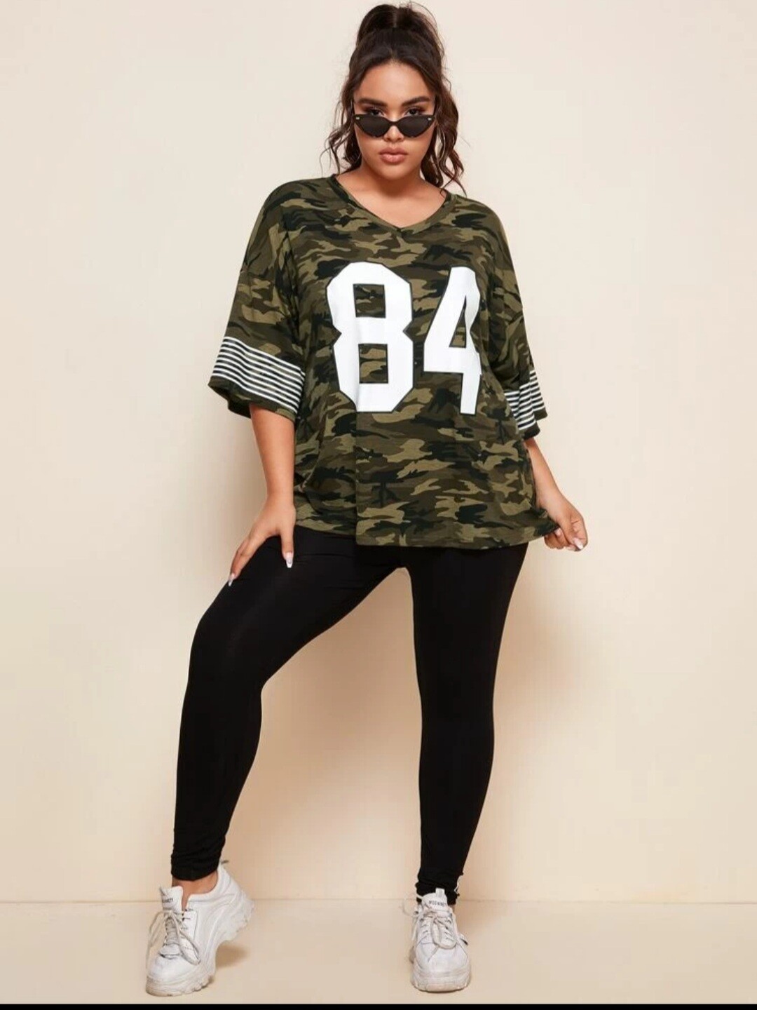 Camo Plus Size 84 Printed Shirt