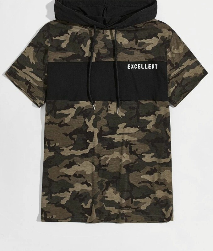 Camo Men Drawstring Hoodie