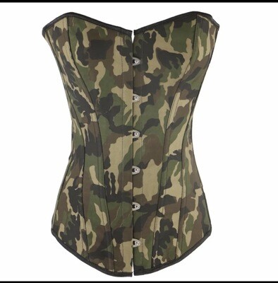 Sexy woman  Camo  Overbust Corset