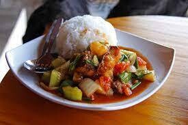 Plain Rice with Sauce