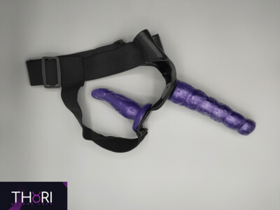 STRAP-ON REGOLABILE DOUBLE - DOPPIO DILDO FISSO SILICONE