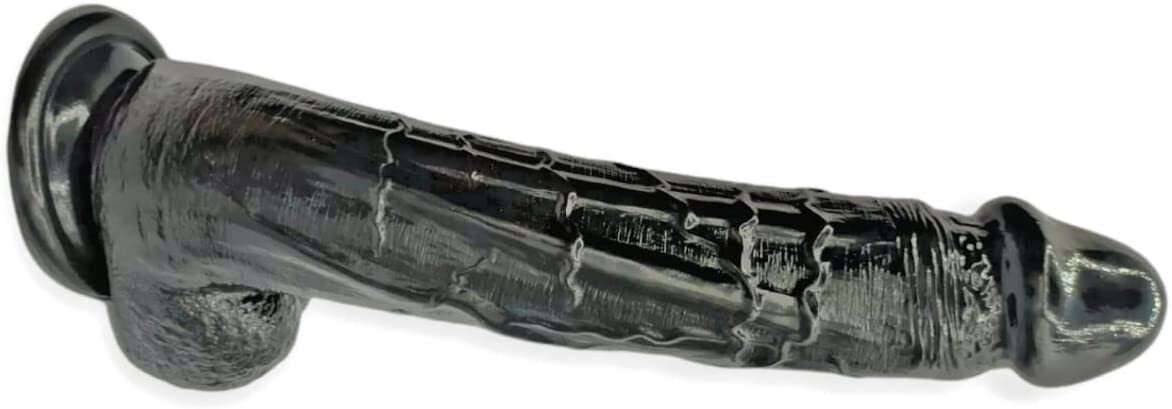 DILDO A VENTOSA - FLEXI IPERREALISTICO - FALLO IN SILICONE NERO ENORME