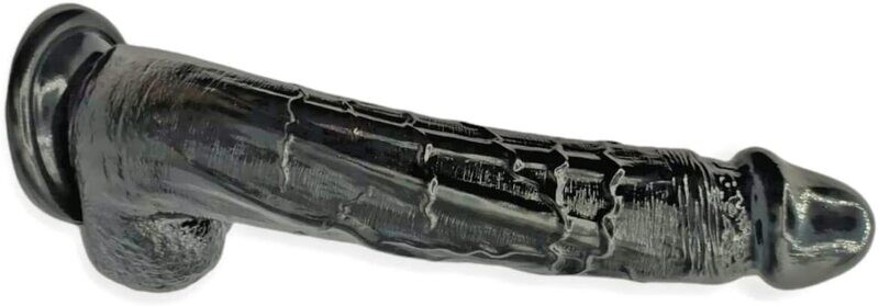 DILDO A VENTOSA - FLEXI IPERREALISTICO - FALLO IN SILICONE NERO ENORME