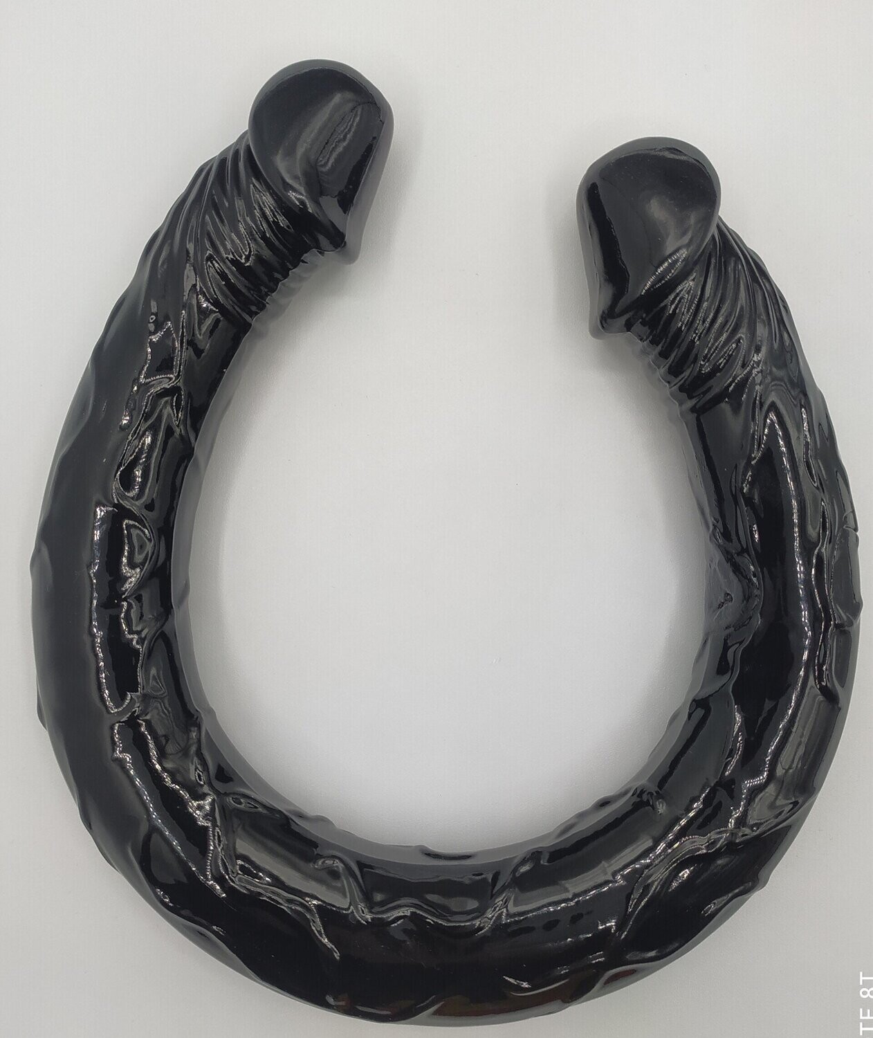 DILDO A VENTOSA - FLEXI IPERREALISTICO - FALLO IN SILICONE NERO DOPPIA TESTA DOPPIA PENETRAZIONE