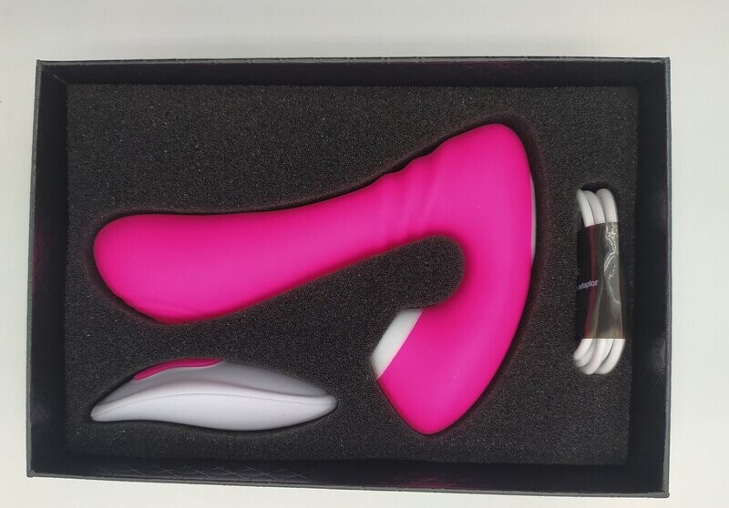 VIBRATORE VAGINA ANO + SUCCHIA CLITORIDE | SEXTOY DOPPIA FUNZIONE | TELECOMANDO