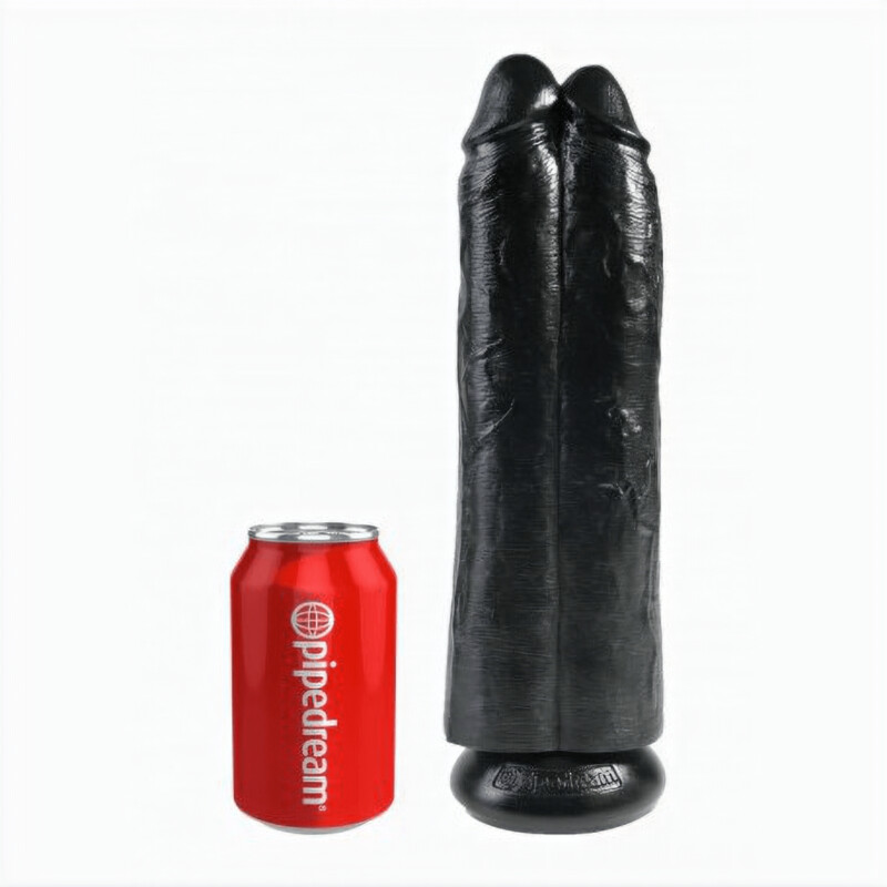 FALLO DILDO VAGINALE REALISTICO | DOPPIO NERO XXL | KING COCK 11 inch TWO COCKS