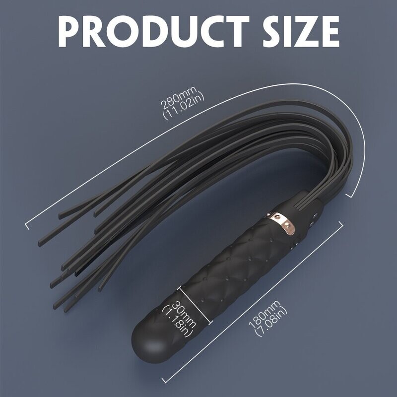 FRUSTA SADOMASO CON MANICO VIBRANTE | VIBRATORE 9 VELOCITA' | DOPPIO USO | DILDO