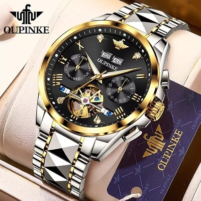 OUPINKE Mechanical Watches Mens 2020 Luxury Tourbillon Automatic Watch Top Brand Sapphire Wrist Watches For Men reloj hombre