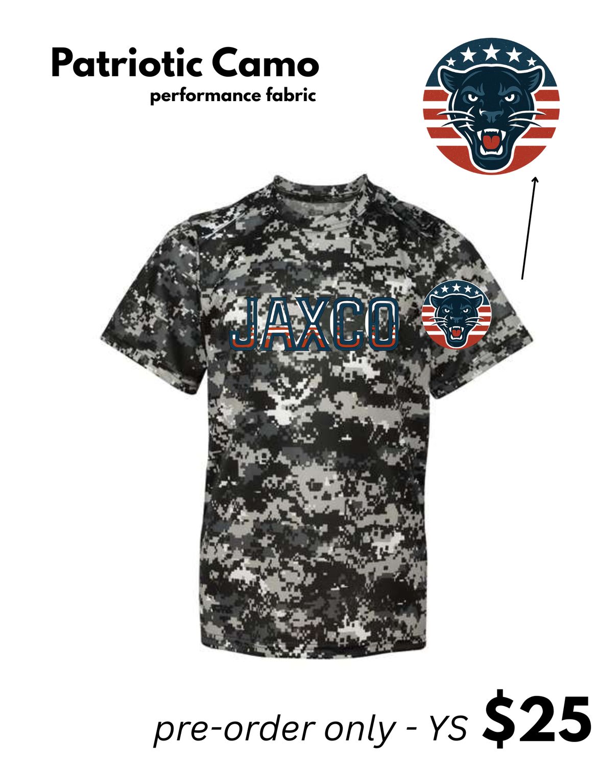 Patriotic Cam BLACK - YS only